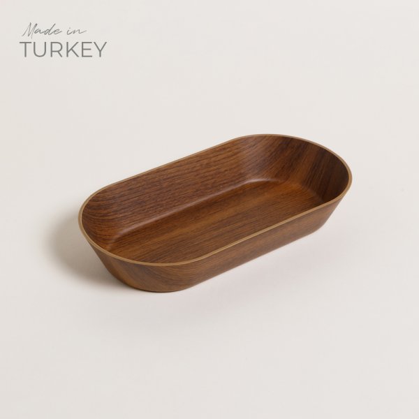 [4115177] Bowl Bajo Ovalado Noix 28X15 Cm