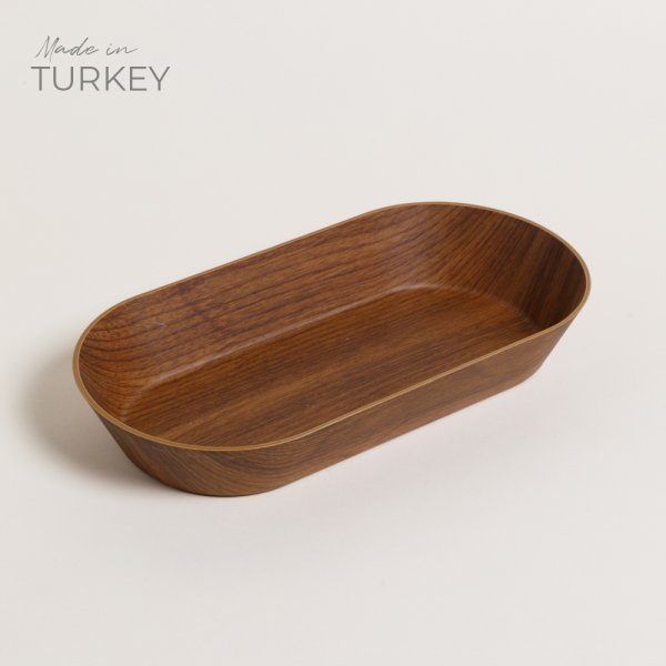 [4115178] Bowl Bajo Ovalado Noix 32,5X17 Cm