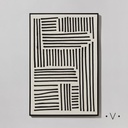 Cuadro Africa Lineas Black 62X92 Cm Vassa Home
