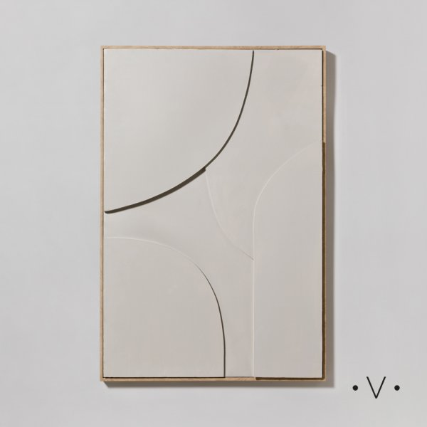 [4115201] Cuadro Shapes Beige 62X92 Cm Vassa Home