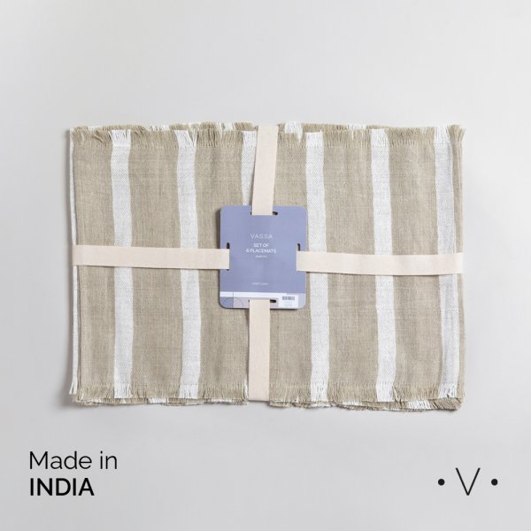 [4115224] Set X 6 Individuales White 30X45 Vassa Home