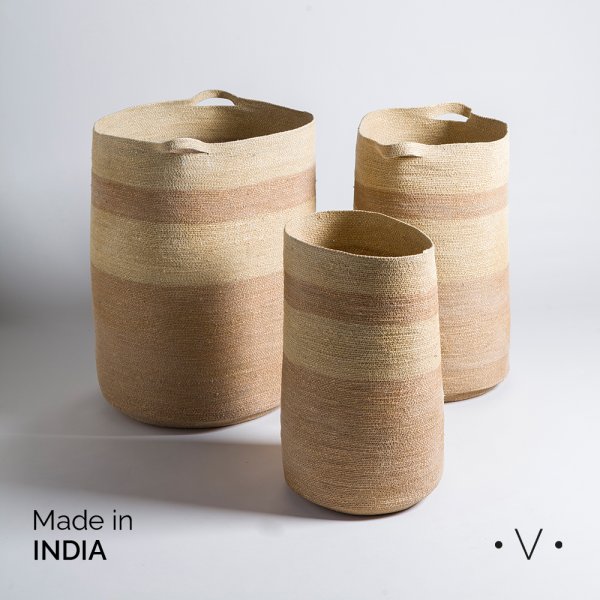 [4115162S] Canasto Recto Kanpur Natural 50X30 Cm Vassa Home