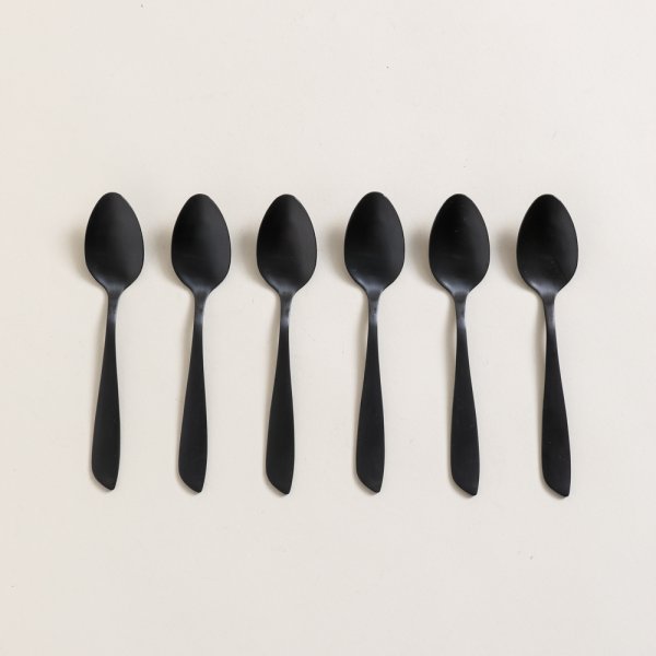 [4110038] Set X 6 Utensilios De Mesa Lisboa Negro Mate 20Cm