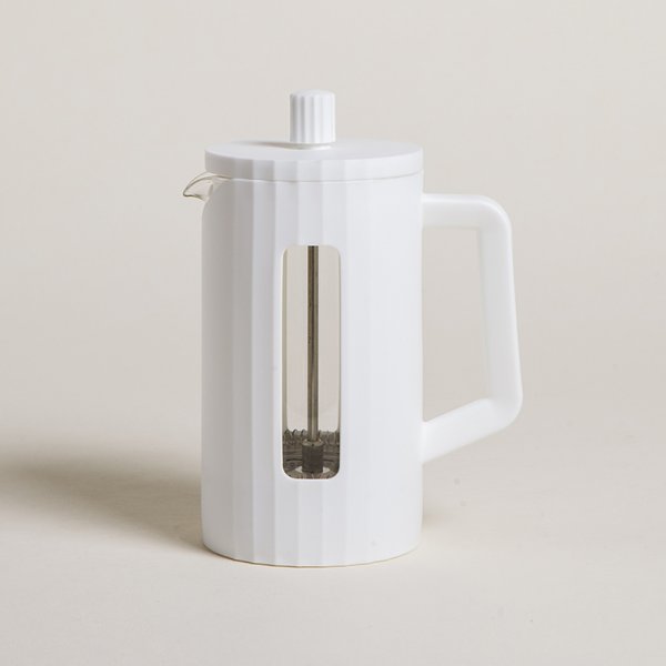 Cafetera Redonda Con Embolo White 700 Ml