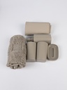 Set X 6 Accesorios De Baño Beige Con Alfombra Vgo Ba3201
