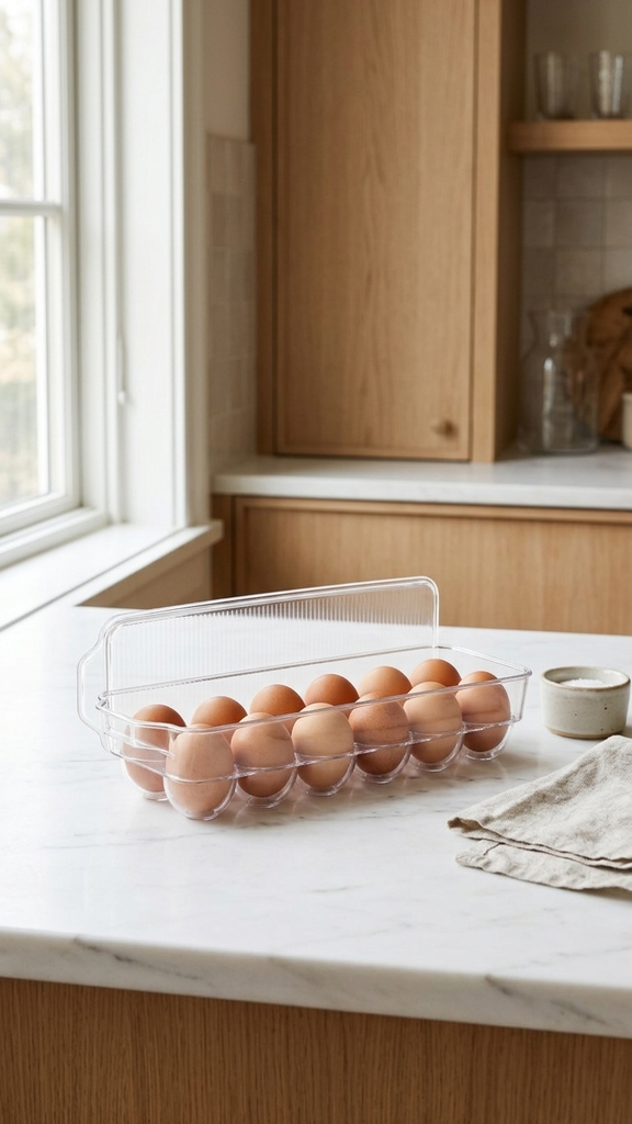 [140220] Huevera Grande Acrilico 37x11cm