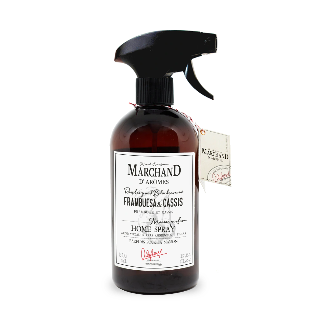 Maison Parfum | Frambuesa & Cassís Aromatizador para Ambientes & Textiles  - 510 ml. Marchand D´Aromes