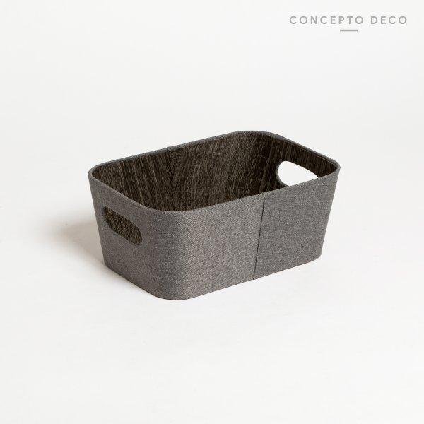 [165922] Organizador Madera Gris 26X18X11Cm