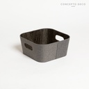 Organizador Madera Gris 23X23X11Cm