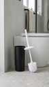 Cepillo De Baño Negro Con Tapa Blanca De Plástico - 34X8,5X9Cm