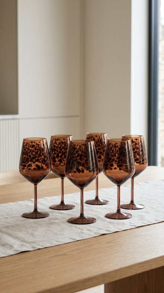 [15720] Set x6 Copa de Vino Leopard Ámbar 490 ml