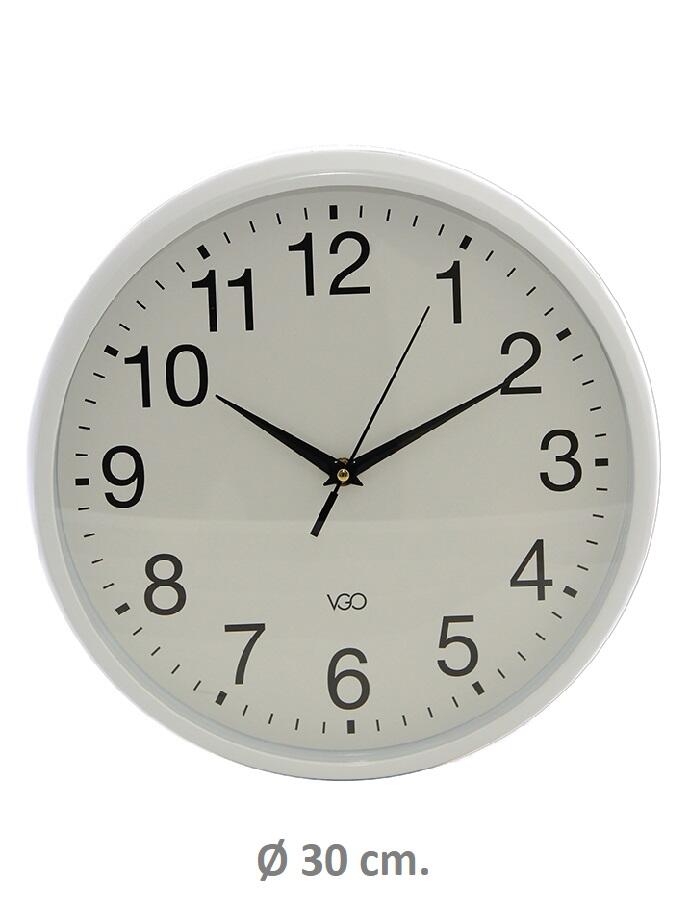 [141924] Reloj De Pared 30 Cm Blanco Rl30209