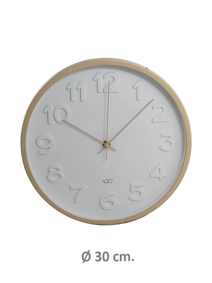 [141925] Reloj De Pared 30 Cm Crema Rl30210