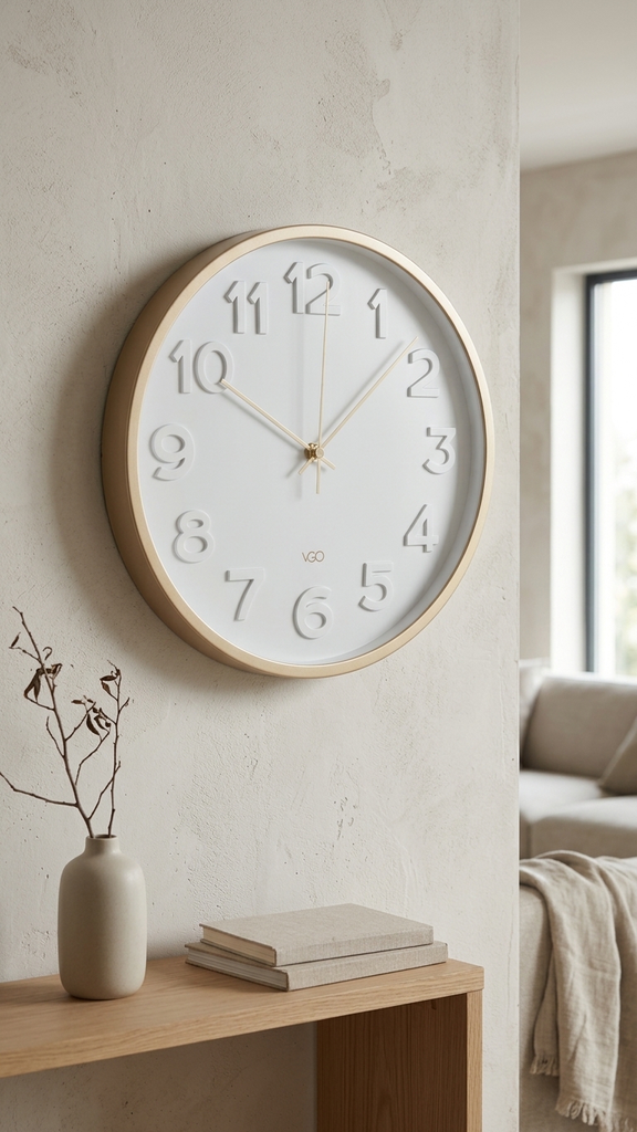 [141925] Reloj De Pared 30 Cm Crema Rl30210