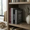 Caja Tipo Libro Con Tapa De Lino. Set X2. Medidas: 29X22X4,5 Cm Y 26X20X3,5 Cm Cc251