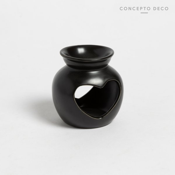 [165607] Horno Difusor Corazon Negro 6X8Cm