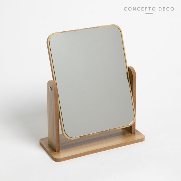 [165631] Espejo Pie Madera Cuadrado Grande 24X18,5Cm