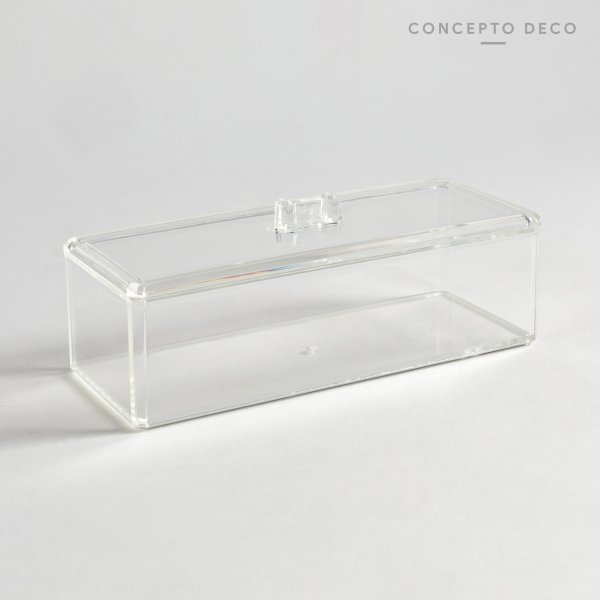 [165531] Acrílico Organizador Triple C/Tapa 23X9X7Cm