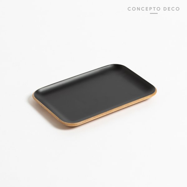 [165548] Bandeja Madera Sauce Negro 19,5X13Cm