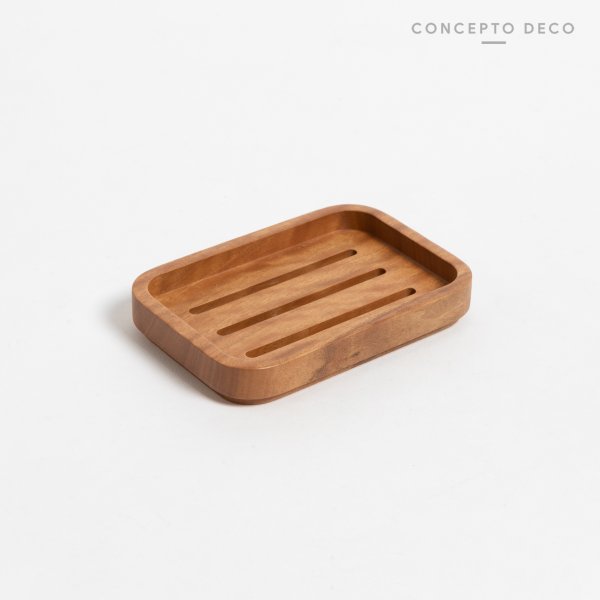 [165625] Jabonera Madera De Mango Cuadrado 13X1,5Cm