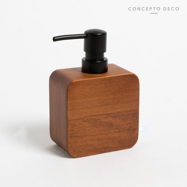 [165612] Dispenser Madera Teca Cuadrado 14X5,5Cm