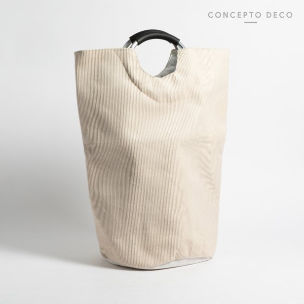 [165562] Cesto Laundry Corderoy Tiza 57X30Cm