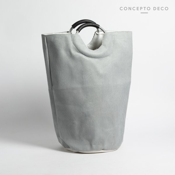 [165564] Cesto Laundry Corderoy Gris 57X30Cm