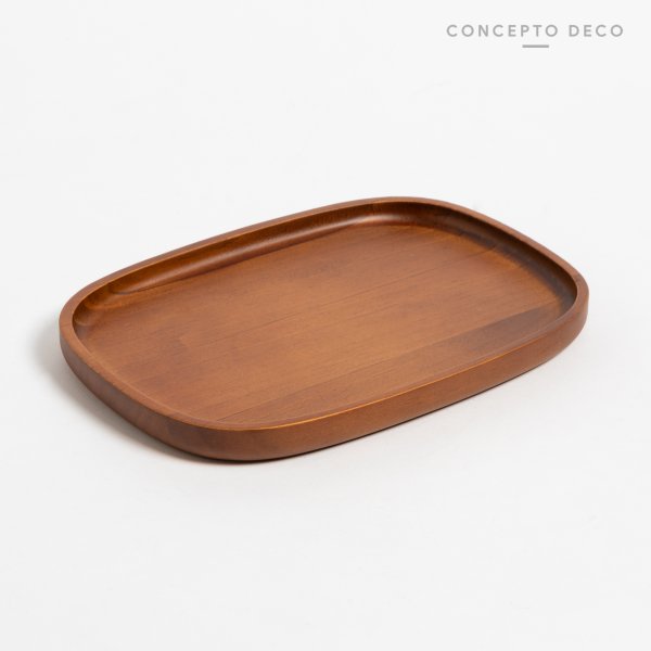 [165615] Bandeja Madera Teca Oval 25X18X2Cm