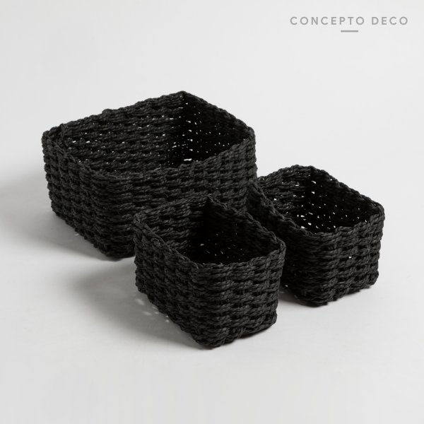 [165558] Organizador Setx3 Divisiones Negro 26X20X13Cm