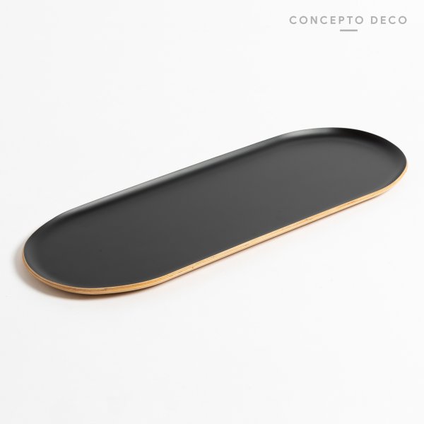 [165545] Bandeja Madera Sauce Negro 54,5X20Cm