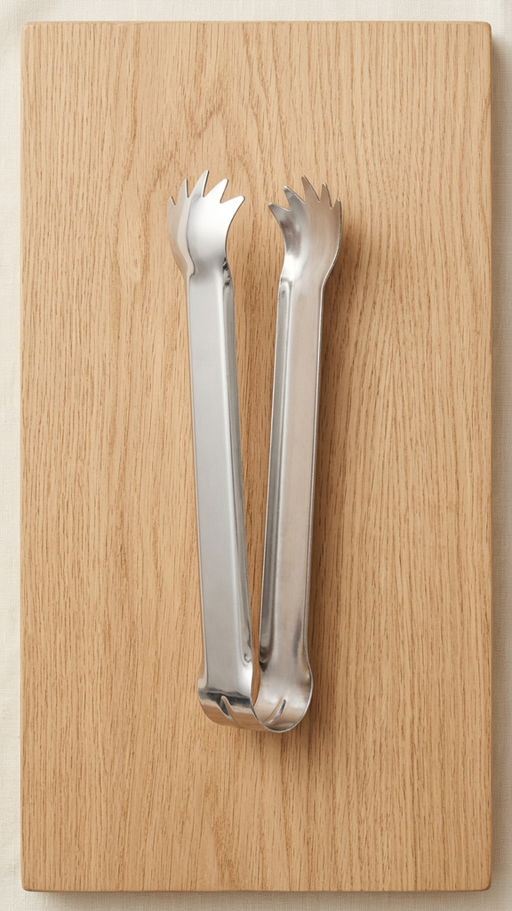 Pinza De Hielo Acero Inox. 12 Cm