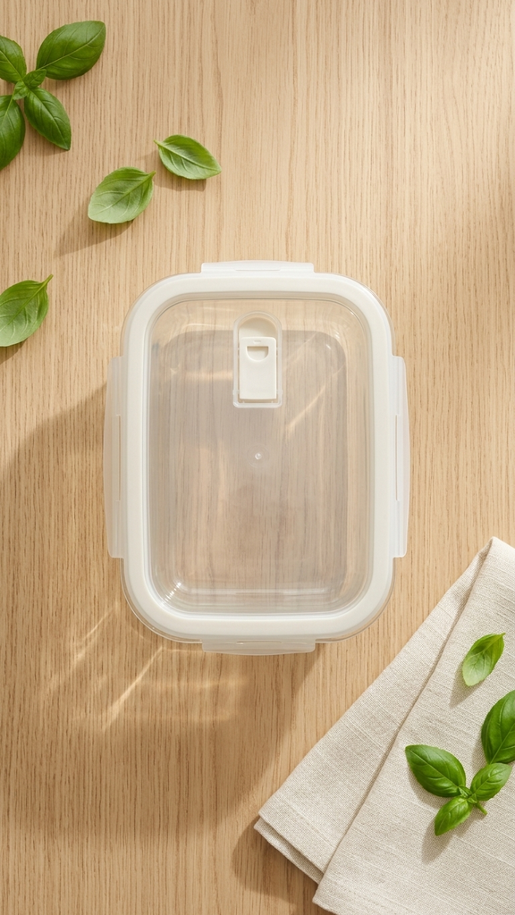 Contenedor Rectangular De Vidrio 1520 Ml