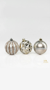 Set x 6 Esferas Navideñas 8 cm – Dorado / Champagne