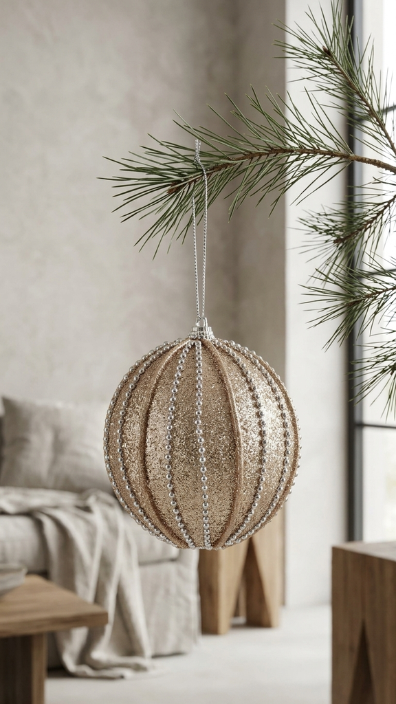 [277096] Set x 6 Esferas Navideñas 8 cm – Champagne