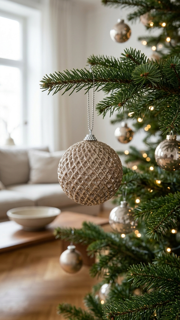 [277110] Set x 6 Esferas Navideñas 8 cm – Champagne