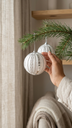 Set x 6 Esferas Navideñas 8 cm – Blanco