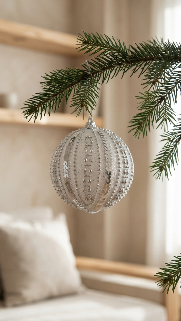 [277113] Set x 6 Esferas Navideñas 10 cm – Blanco