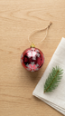 Set x 6 Esferas Navideñas 8 cm – Bordó