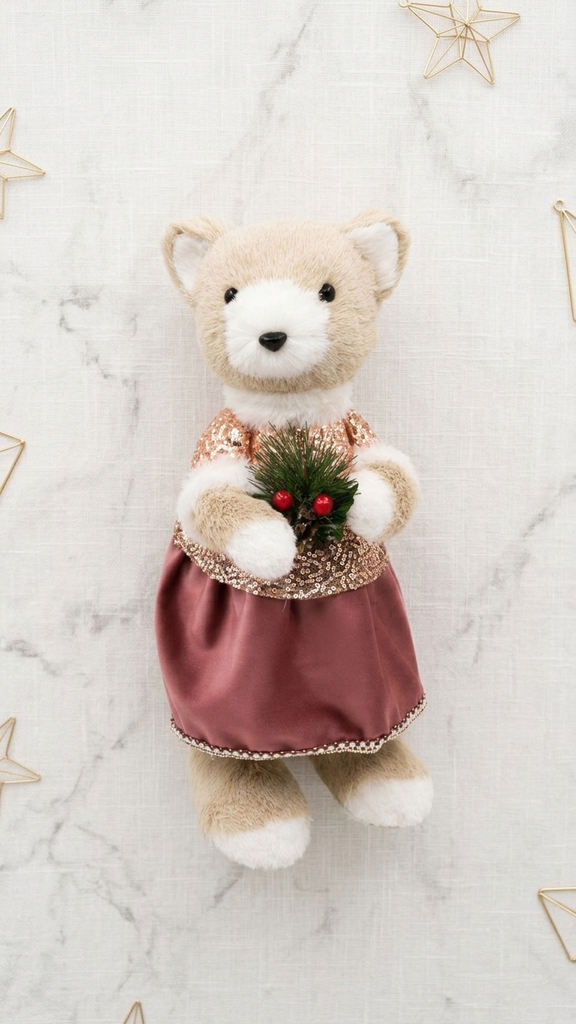 Figura Osa De Pie 17 x 43 cm – Beige