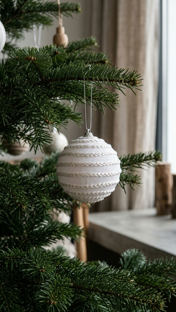 Set x 6 Esferas Navideñas 8 cm – Blanco