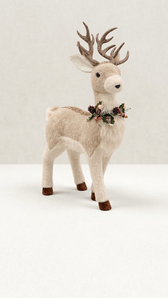 [277251] Figura Ciervo De Pie 50 cm – Beige