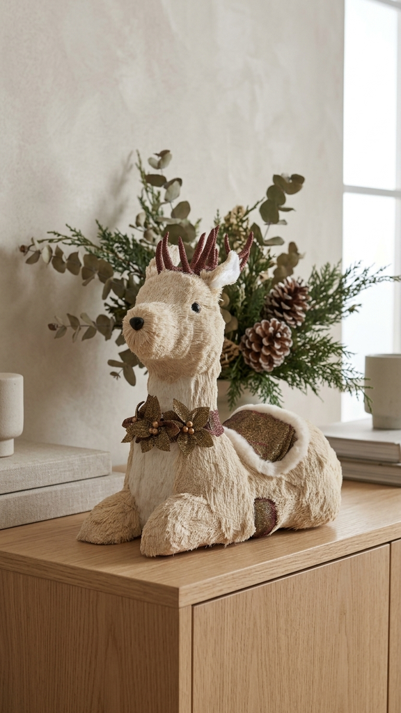 [277268] Figura Ciervo Sentado 45 x 45 cm – Beige