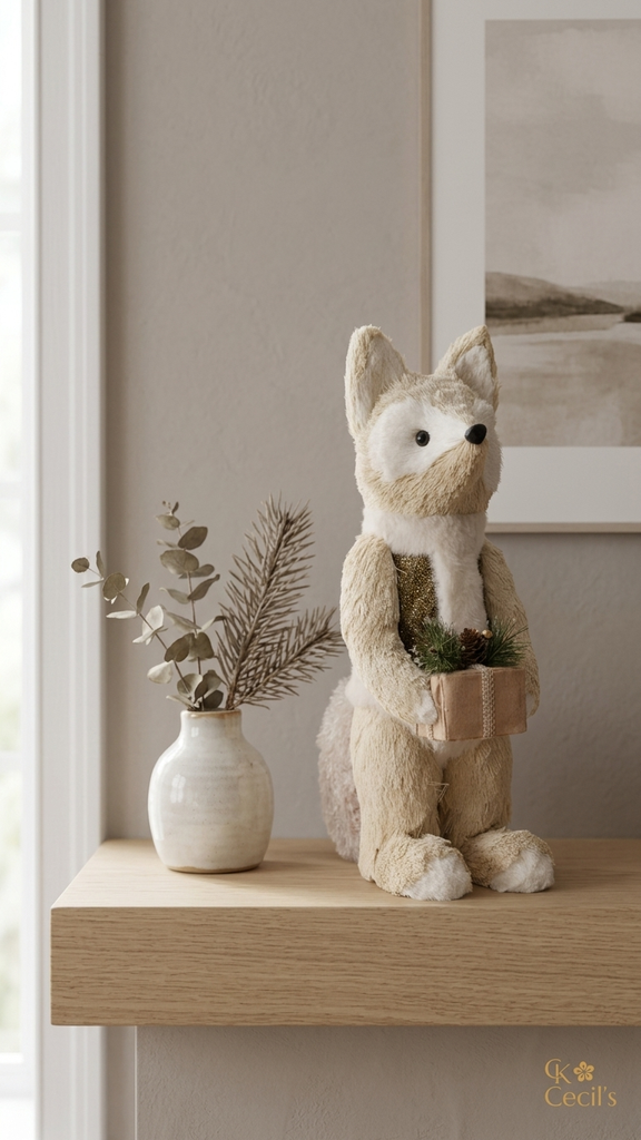 [277301] Figura Zorrito De Pie 16 x 42 cm – Beige