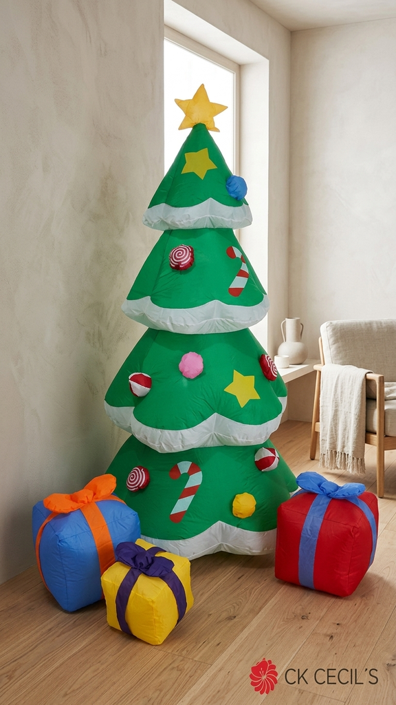 Pino con Regalos Inflable con Luz 2 m