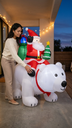 Oso con Papá Noel Inflable con Luz y Movimiento 2 m