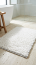 Alfombra Microfibra Pelo Largo 40 X 60 Cm Blanco