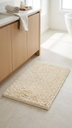 Alfombra Microfibra Pelo Largo 40 X 60 Cm Natural