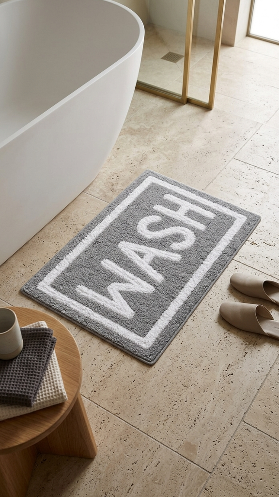 [380661] Alfombra De Baño 40 X 60 Cm "Wash" Gris