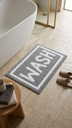Alfombra De Baño 40 X 60 Cm "Wash" Gris