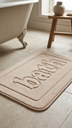 Alfombra De Baño "Bath" Beige Memory Foam 40X60Cm Con Base Pvc Antideslizante